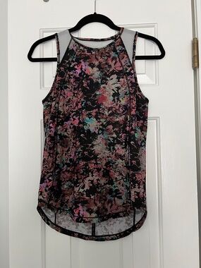lululemon athletica Black Floral-Print Sleeveless Performance Tank